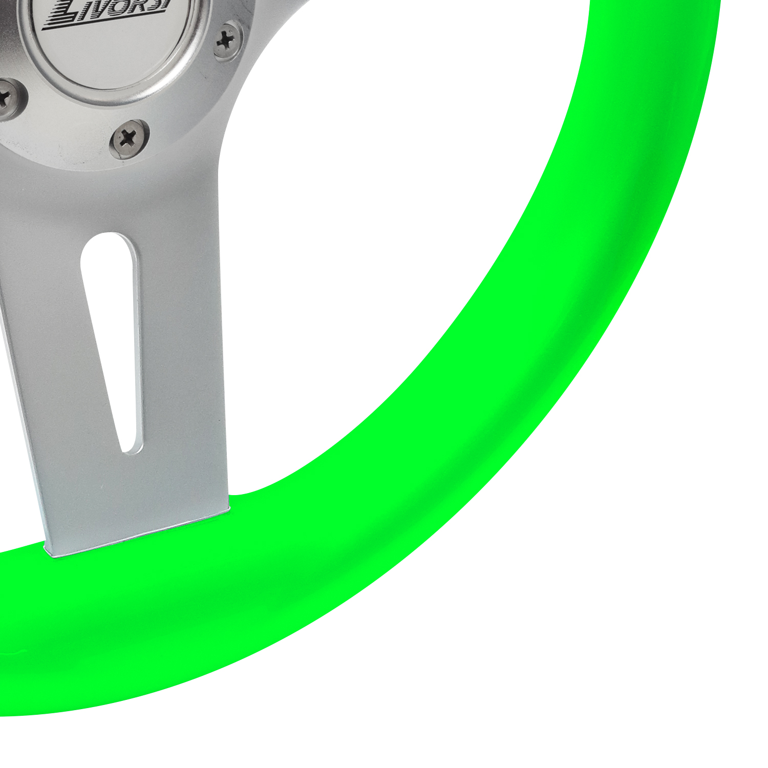Lime green Livorsi Mega Grip marine steering wheel kit – MGWALLK Product Image 2
