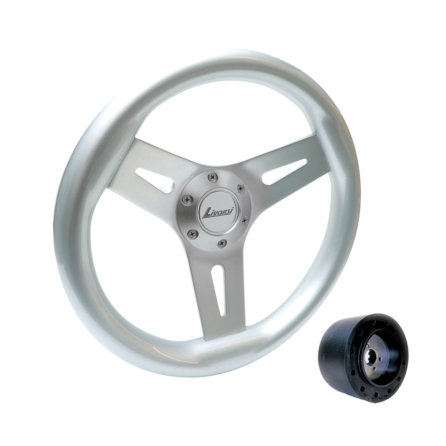 Platinum Livorsi Mega Grip marine steering wheel kit – MGWALPLK Product Image 1