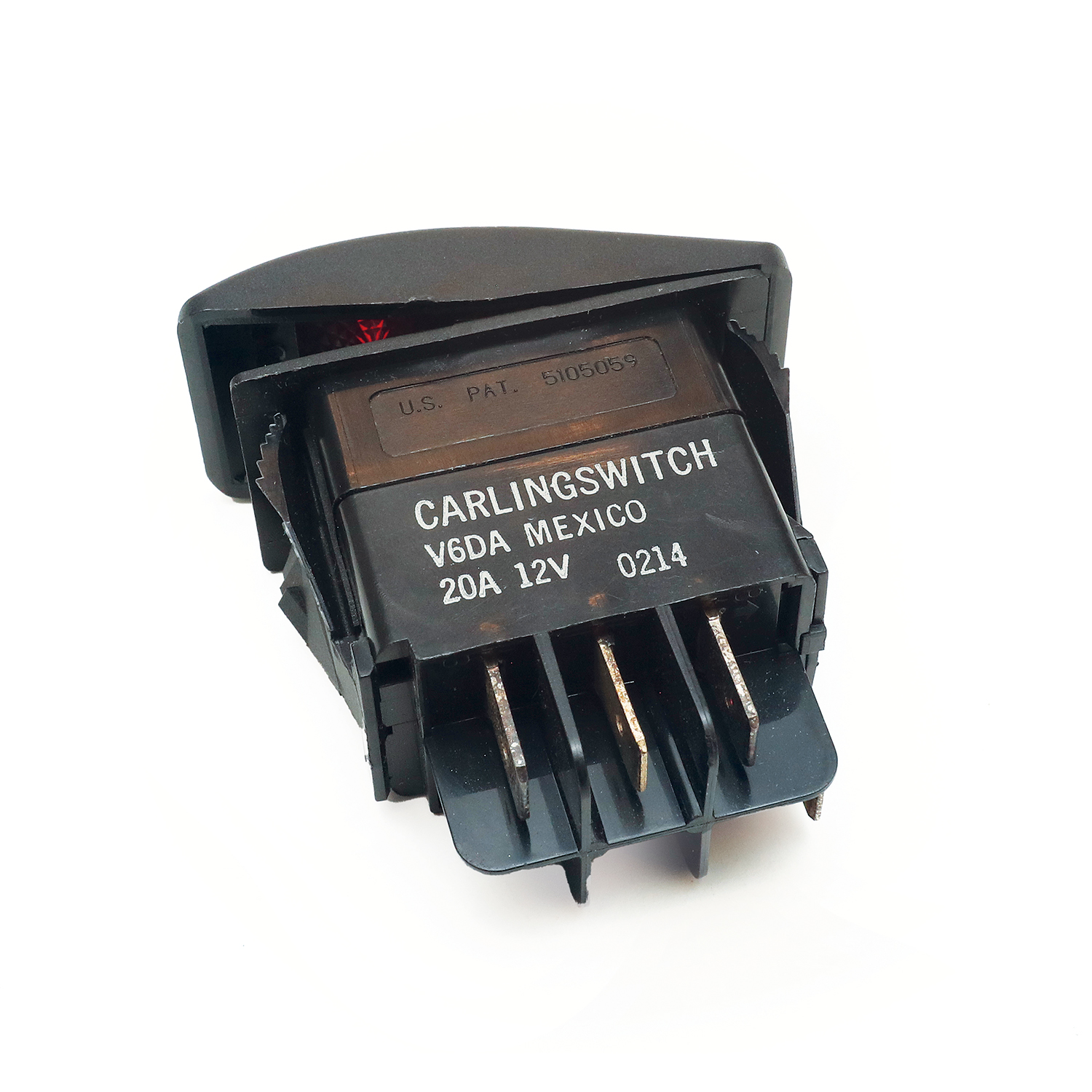 Rocker switch single on / off / on – RSSNFNLBK Product Image 2