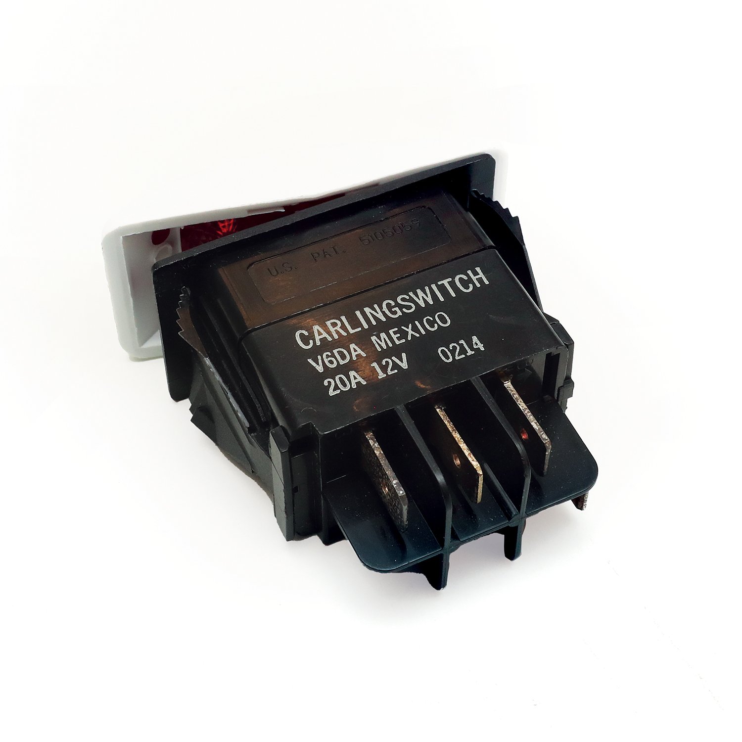 On / off / on single pole lighted rocker switch – RSSNFNLW Product Image 2